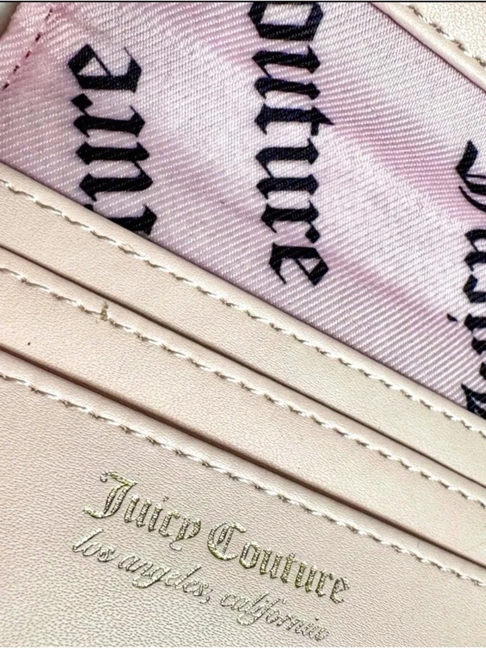 Juicy Couture Sweet Juicy L-Zip Card Case Wallet, Strawberry Pink Lemonade $38